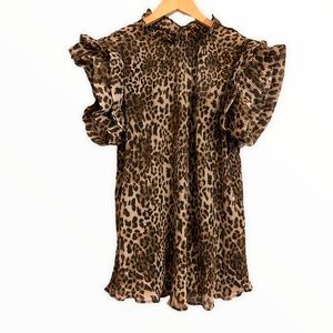 Love X Design Ruffle Cheetah Top
